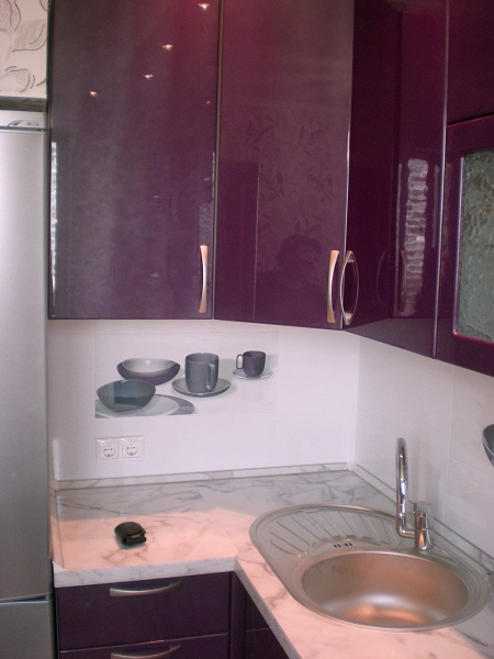 Фото 3 Кухонный гарнитур Монарда. Небольшая угловая кухня с фасадами из МДФ | Кухни на заказ на кухникирова.рф