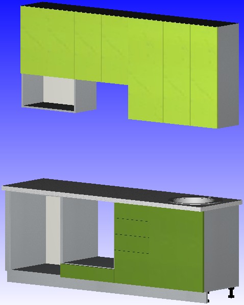 Фото 8 Кухонный гарнитур Фиоингрин. Фасады и корпус кухни выполнены из МДФ | Кухни на заказ на кухникирова.рф