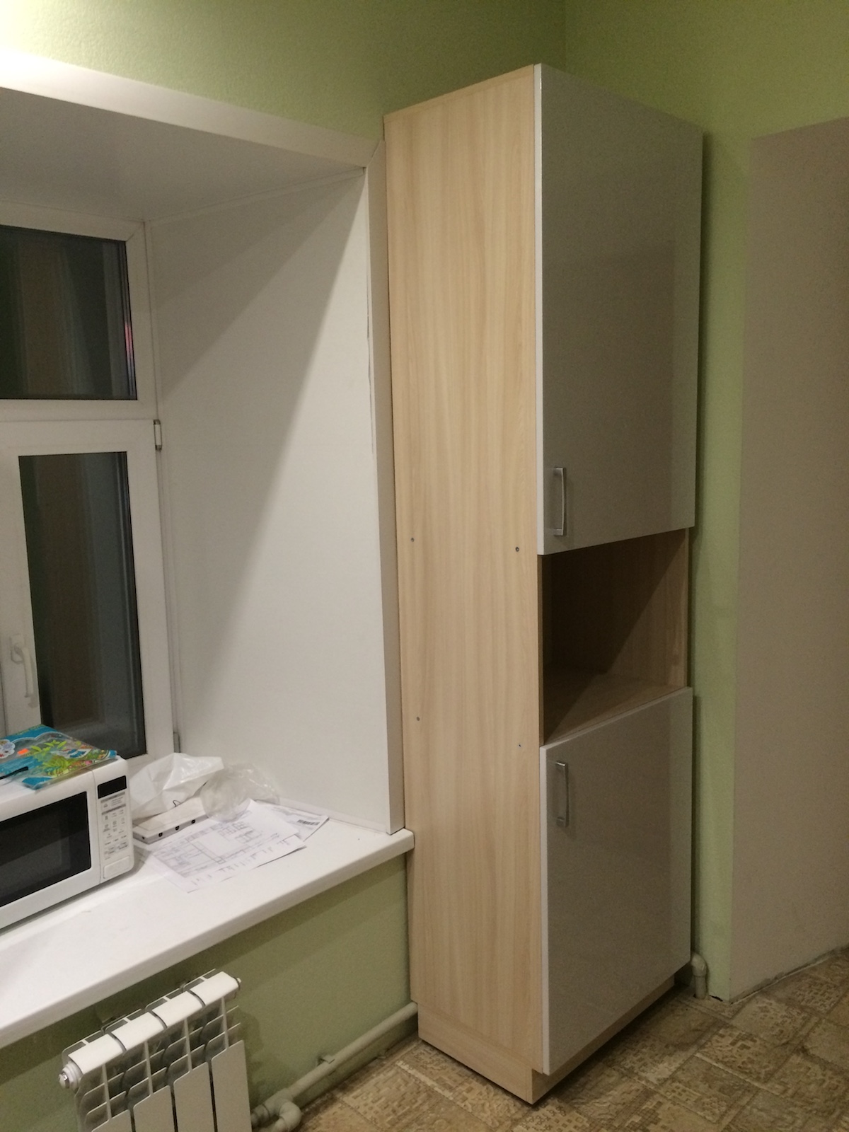 Фото 4 Кухонный гарнитур Люпин. Фасады из МДФ, корпус ЛДСП | Кухни на заказ на кухникирова.рф