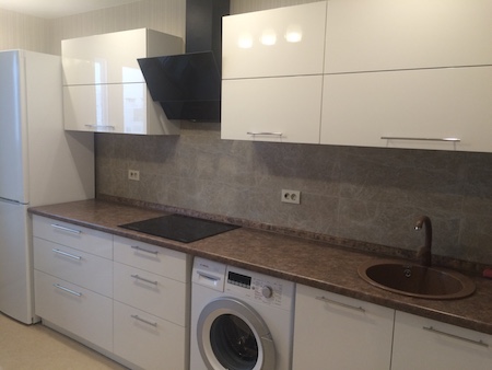 Фото Кухонный гарнитур Жасмин с крашеными фасадами из МДФ | Кухни на заказ на кухникирова.рф